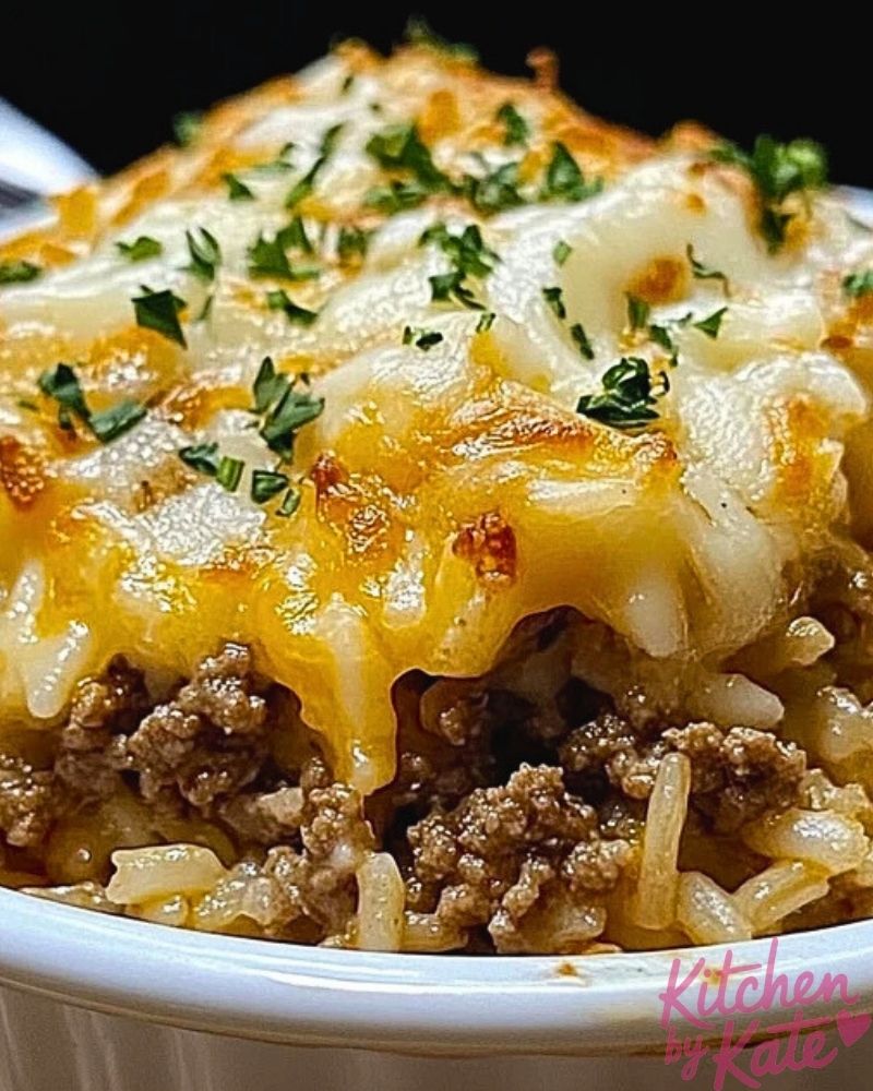 French Onion Ground Beef and Rice Casserole French Onion Ground Beef and Rice Casserole