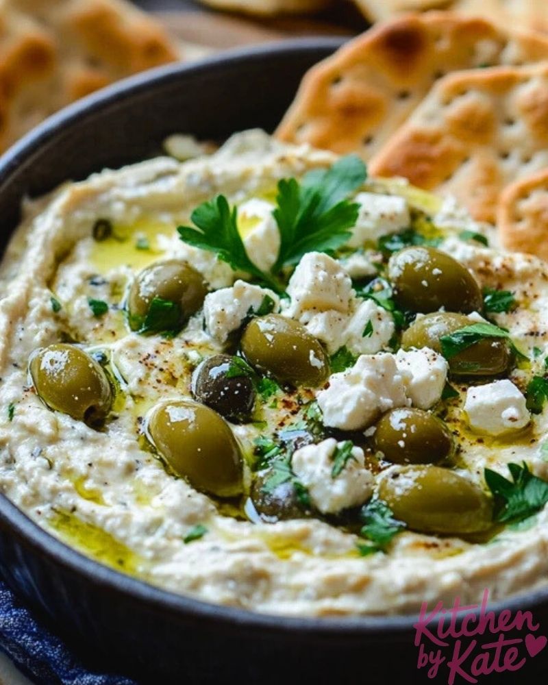 Green Olive and Feta Cheese Dip Green Olive and Feta Cheese Dip