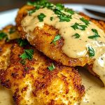 Parmesan Crusted Chicken with Creamy Garlic Sauce Parmesan Crusted Chicken with Creamy Garlic Sauce