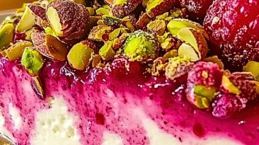 Raspberry Pistachio Cheesecake