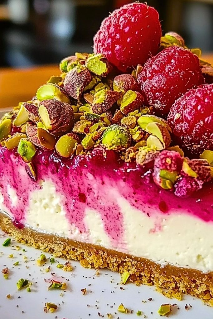 Raspberry Pistachio Cheesecake Raspberry Pistachio Cheesecake