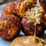 Reuben Balls with Spicy Thousand Island Dipping Sauce Reuben Balls with Spicy Thousand Island Dipping Sauce