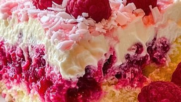Raspberry Zinger Poke Cake