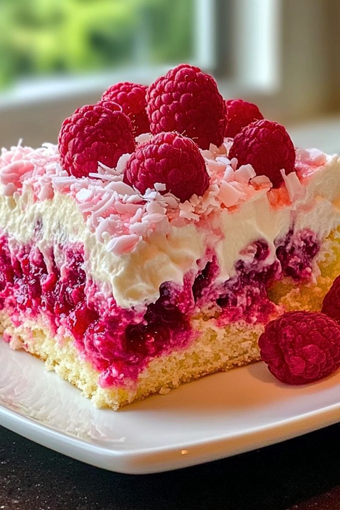 Raspberry Zinger Poke Cake Raspberry Zinger Poke Cake