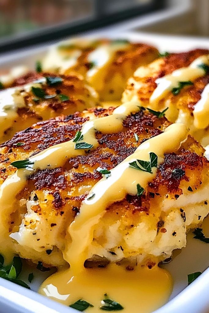 Cheddar Bay Crab Cakes with Lemon Butter Drizzle Cheddar Bay Crab Cakes with Lemon Butter Drizzle