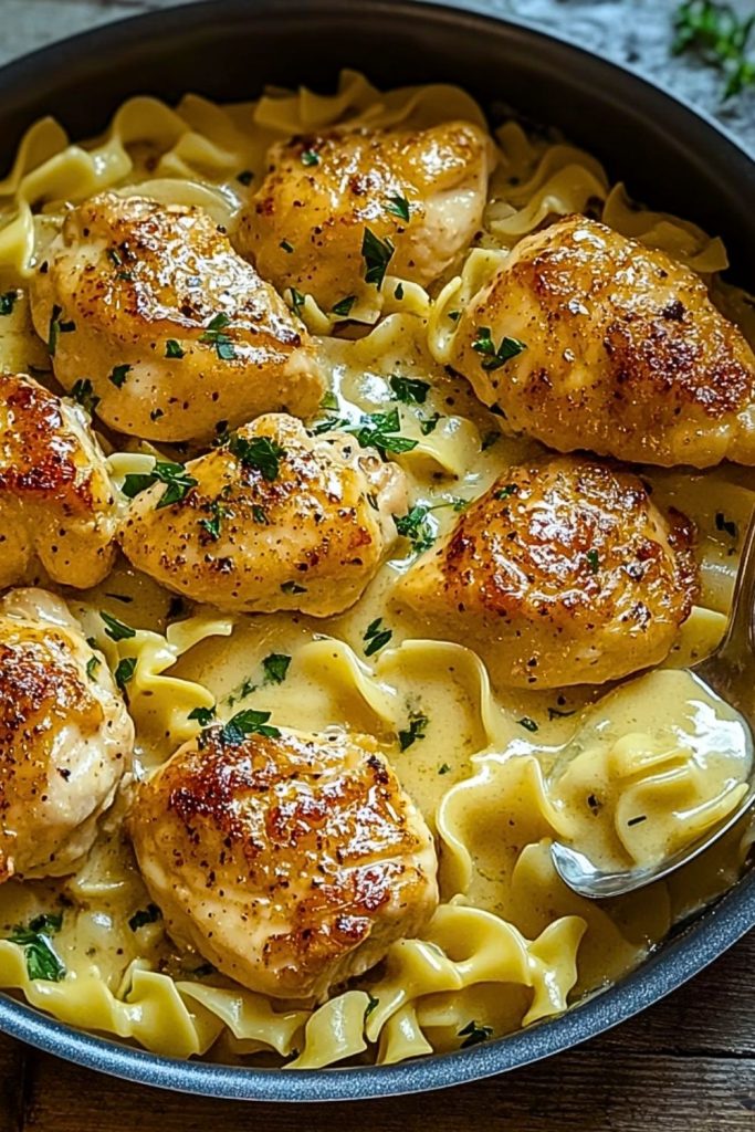 One-Pan Chicken with Buttered Noodles