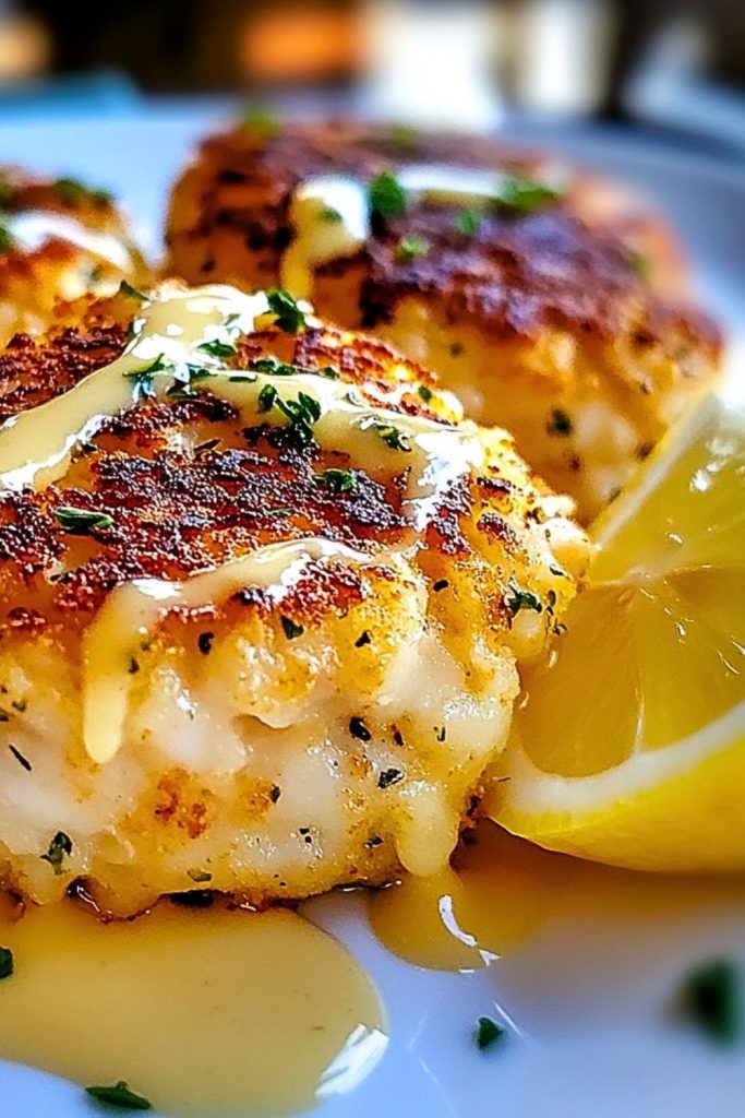 Cheddar Bay Crab Cakes with Lemon Butter Drizzle Cheddar Bay Crab Cakes with Lemon Butter Drizzle