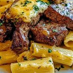 Mouthwatering Garlic Butter Steak with Cheesy Rigatoni Bliss Mouthwatering Garlic Butter Steak with Cheesy Rigatoni Bliss