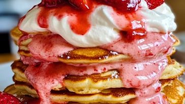 Strawberry Shortcake Pancake Stack Recipe
