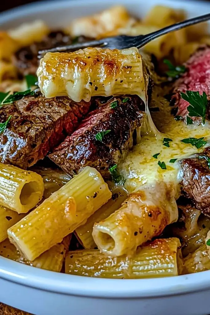 Mouthwatering Garlic Butter Steak with Cheesy Rigatoni Bliss Mouthwatering Garlic Butter Steak with Cheesy Rigatoni Bliss