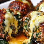 Spinach Garlic Meatballs Stuffed with Mozzarella Spinach Garlic Meatballs Stuffed with Mozzarella
