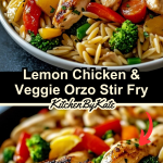 Lemon Chicken & Veggie Orzo Stir Fry Recipe