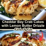Cheddar Bay Crab Cakes with Lemon Butter Drizzle