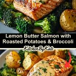 Lemon Butter Salmon with Roasted Potatoes & Broccoli