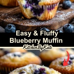 Easy & Fluffy Blueberry Muffin Recipe