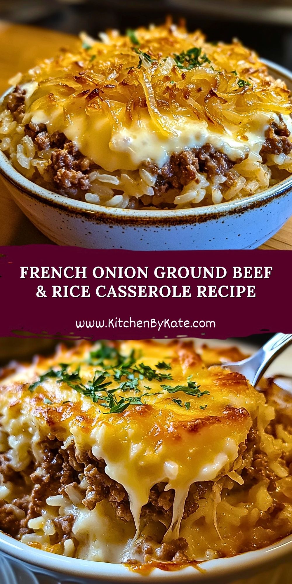 French Onion Ground Beef & Rice Casserole French Onion Ground Beef & Rice Casserole