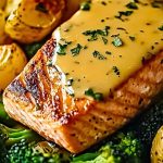 Lemon Butter Salmon with Roasted Potatoes & Broccoli Lemon Butter Salmon with Roasted Potatoes & Broccoli
