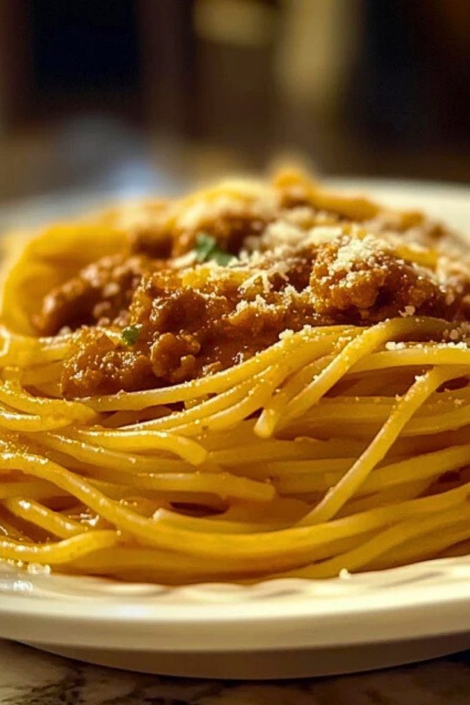 Old-Fashioned Spaghetti with Hearty Meat Sauce Recipe Old-Fashioned Spaghetti with Hearty Meat Sauce Recipe