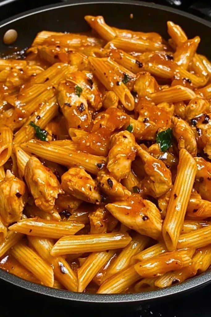 One-Pan Tangy Honey BBQ Chicken Penne One-Pan Tangy Honey BBQ Chicken Penne