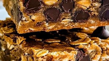 Quick and Simple Oatmeal Peanut Butter Chocolate Chip Bars