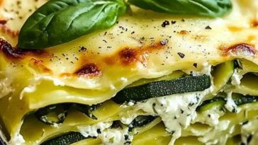 White Sauce Zucchini & Spinach Lasagna