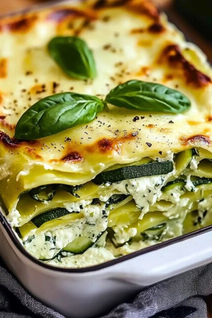 White Sauce Zucchini & Spinach Lasagna White Sauce Zucchini & Spinach Lasagna