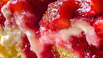 Moist Strawberry Earthquake Cake