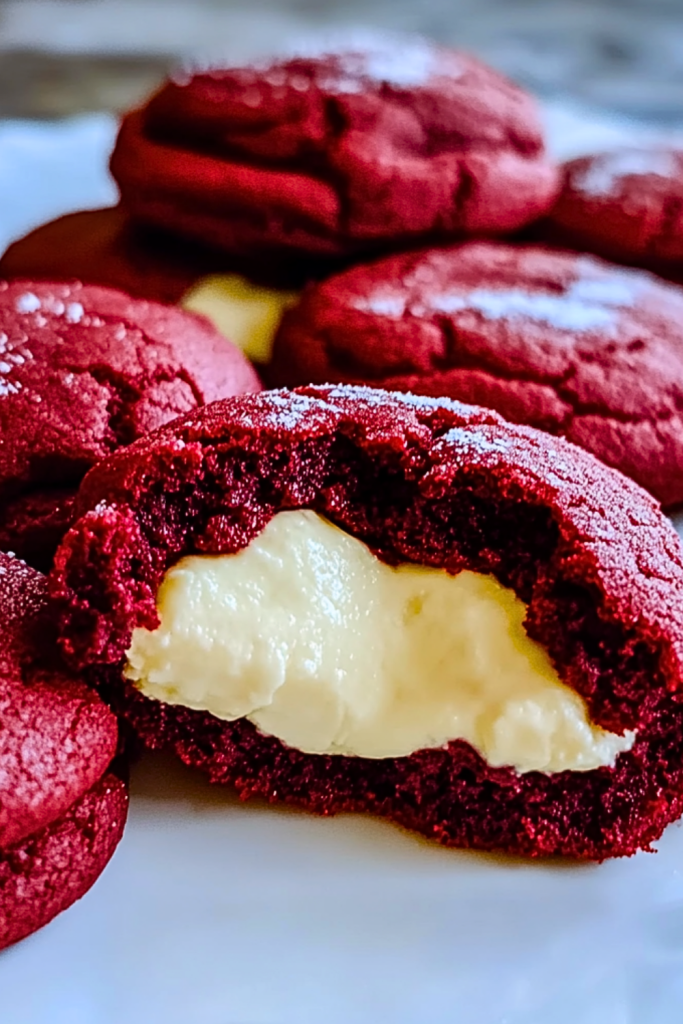 Cheesecake Stuffed Red Velvet Cookies Cheesecake Stuffed Red Velvet Cookies