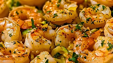 One-Pan Lemon Garlic Shrimp and Zucchini Noodles