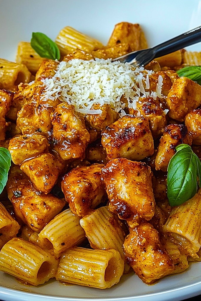 Cajun Chicken Bites with Creamy Rigatoni Cajun Chicken Bites with Creamy Rigatoni