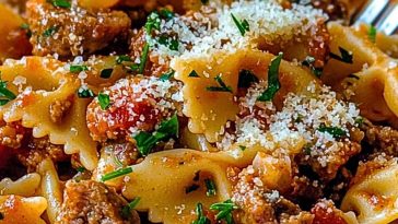Italian Sausage with Bow Tie Pasta