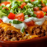 Loaded Taco Beef Casserole