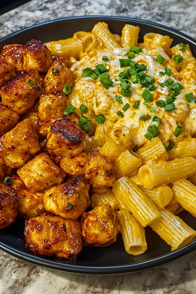 Cajun Chicken Bites with Creamy Rigatoni Cajun Chicken Bites with Creamy Rigatoni