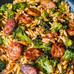 Chicken Sausage Broccoli and Orzo Skillet Chicken Sausage Broccoli and Orzo Skillet