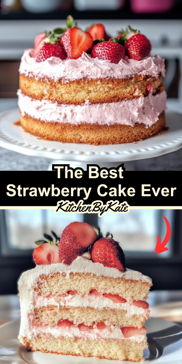 The Best Strawberry Cake Ever