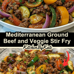 Mediterranean Ground Beef and Veggie Stir Fry