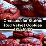 Cheesecake Stuffed Red Velvet Cookies