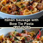 Italian Sausage with Bow Tie Pasta