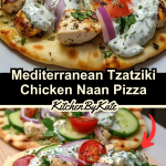 Mediterranean Tzatziki Chicken Naan Pizza