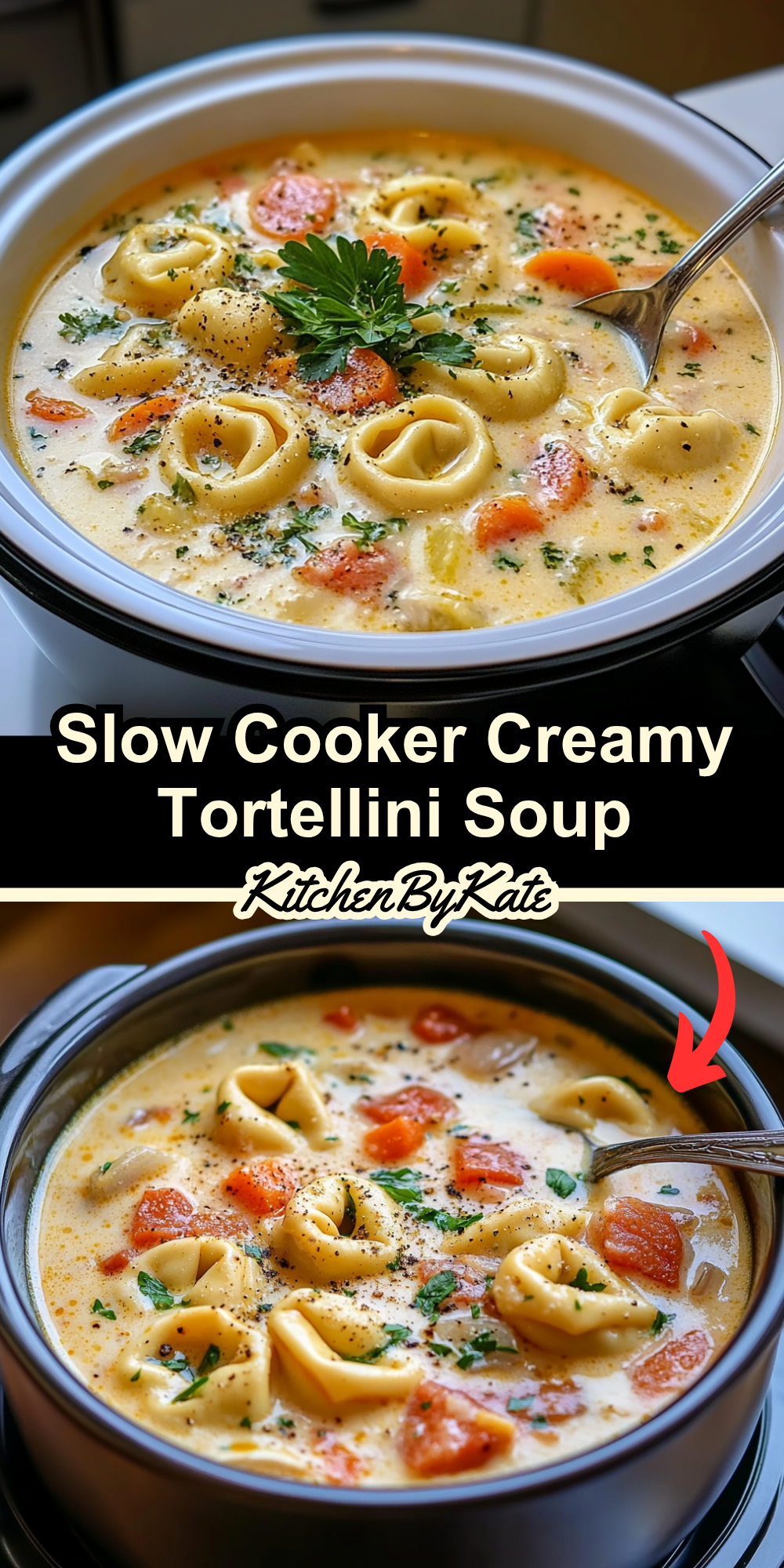 Slow Cooker Creamy Tortellini Soup Slow Cooker Creamy Tortellini Soup