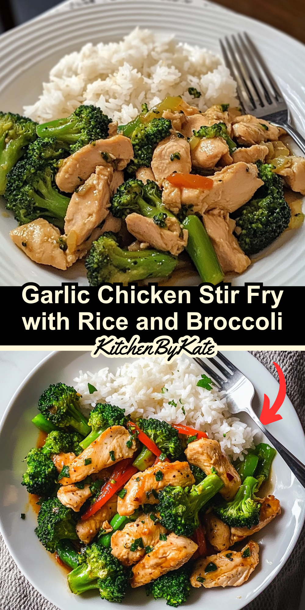 Garlic Chicken Stir Fry with Rice and Broccoli Garlic Chicken Stir Fry with Rice and Broccoli