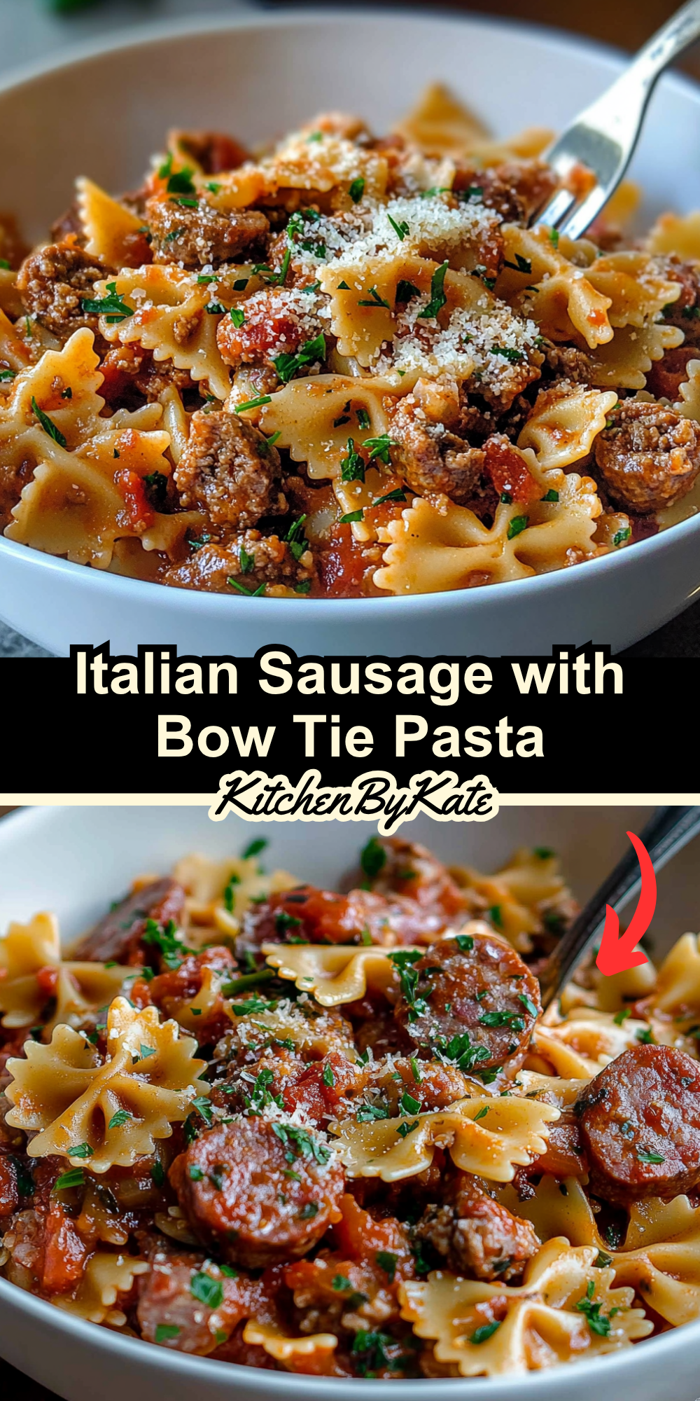 Italian Sausage with Bow Tie Pasta Italian Sausage with Bow Tie Pasta