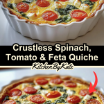 Crustless Spinach, Tomato & Feta Quiche