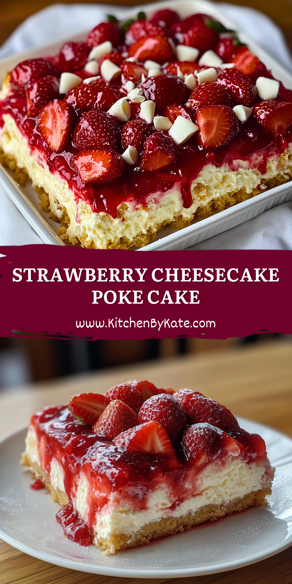 Strawberry Cheesecake Poke Cake Strawberry Cheesecake Poke Cake