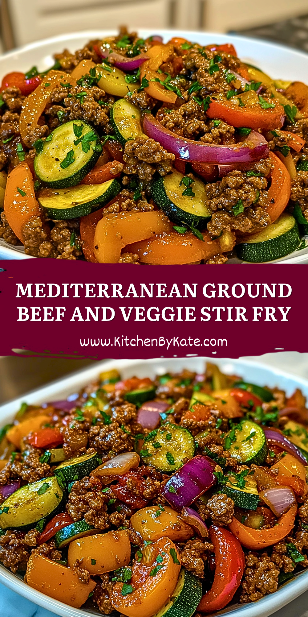 Mediterranean Ground Beef and Veggie Stir Fry Mediterranean Ground Beef and Veggie Stir Fry