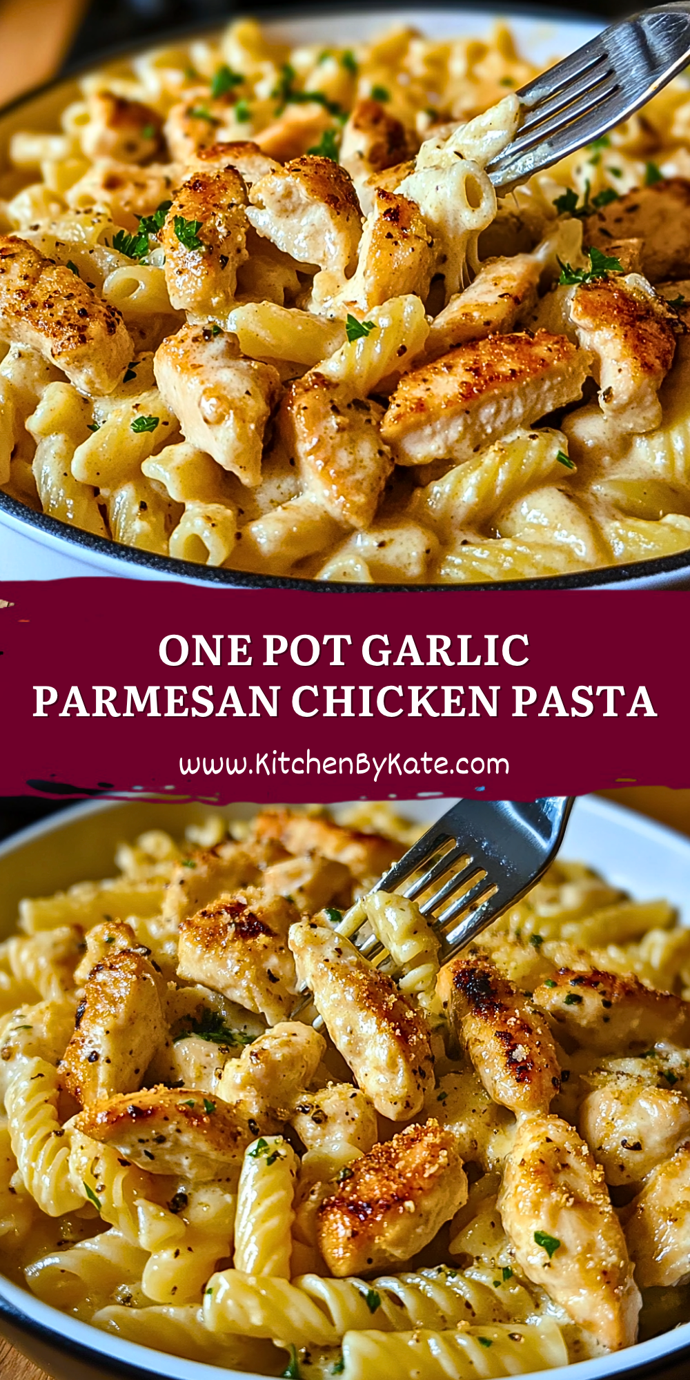 One Pot Garlic Parmesan Chicken Pasta