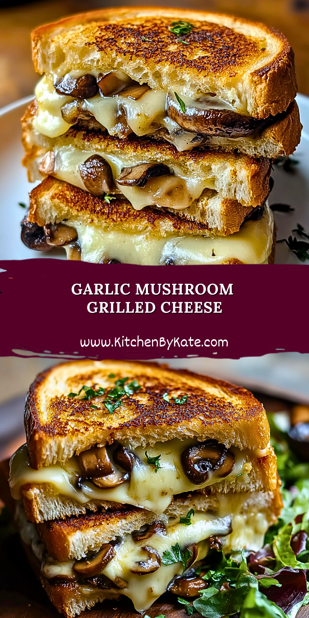 Garlic Mushroom Grilled Cheese Garlic Mushroom Grilled Cheese