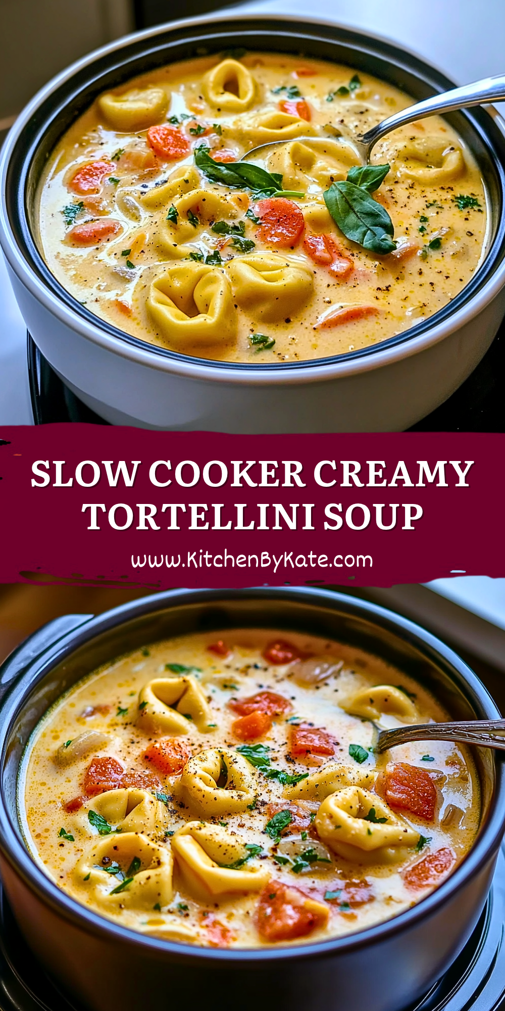 Slow Cooker Creamy Tortellini Soup Slow Cooker Creamy Tortellini Soup