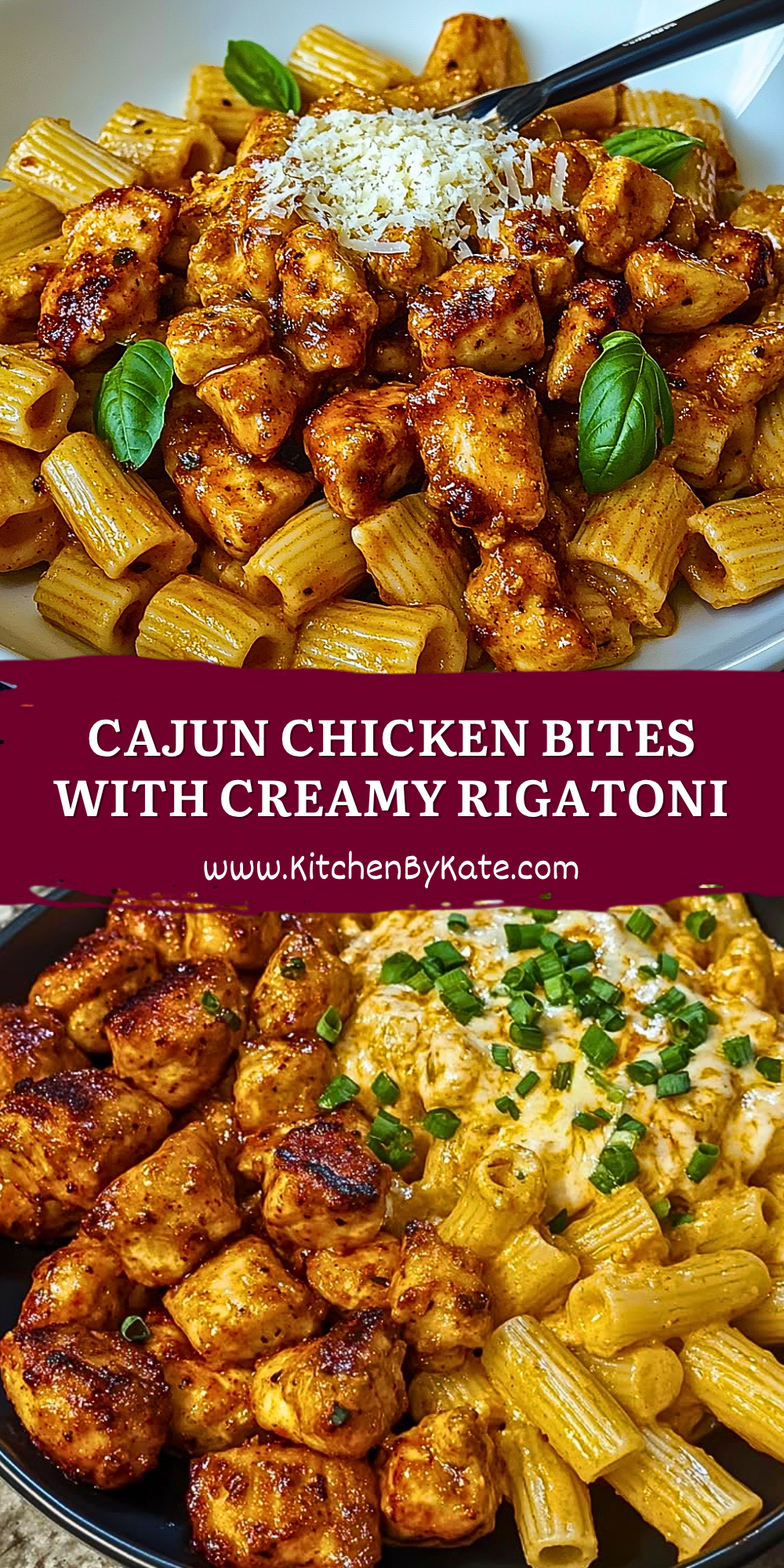 Cajun Chicken Bites with Creamy Rigatoni Cajun Chicken Bites with Creamy Rigatoni