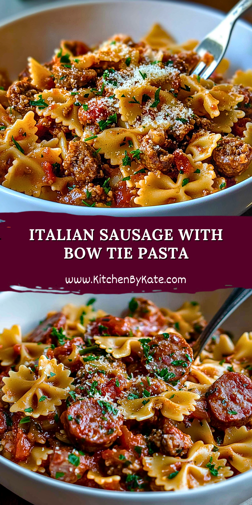 Italian Sausage with Bow Tie Pasta Italian Sausage with Bow Tie Pasta
